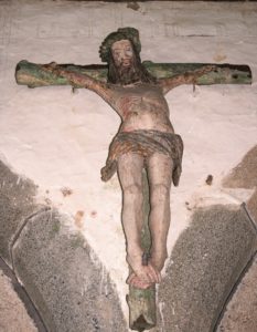 Magnifique Crucifix datant du 15e.